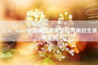 云浮中国消防救援学院河南招生录取分数