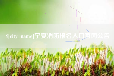 云浮宁夏消防报名入口官网公告