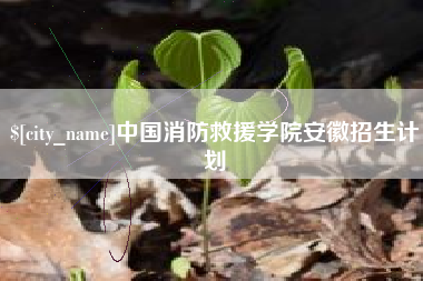 云浮中国消防救援学院安徽招生计划