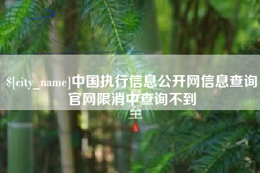 云浮中国执行信息公开网信息查询官网限消中查询不到