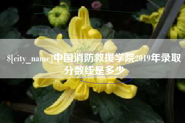 云浮中国消防救援学院2019年录取分数线是多少
