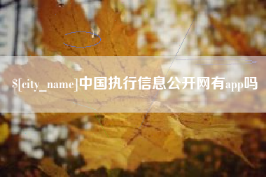 云浮中国执行信息公开网有app吗