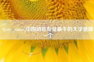 云浮中国消防专业最牛的大学是哪一个