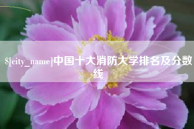 云浮中国十大消防大学排名及分数线