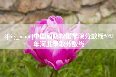 云浮中国消防救援学院分数线2023年河北录取分数线