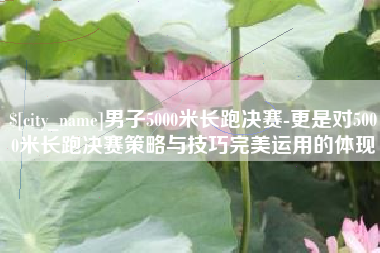 云浮男子5000米长跑决赛-更是对5000米长跑决赛策略与技巧完美运用的体现
