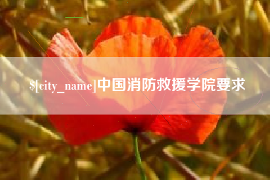 云浮中国消防救援学院要求