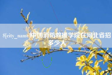 云浮中国消防救援学院在河北省招多少人