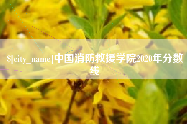 云浮中国消防救援学院2020年分数线